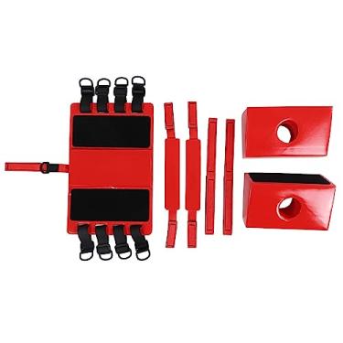 Imagem de Hyuduo Imobilizador de Cabeça, Imobilizador de Algodão NBR de Emergência para Placa Espinhal Com Dois Furos para Orelha, Tinta à Base de água Não Perigosa, Alças Ajustáveis