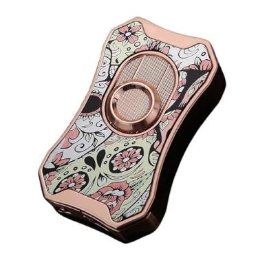 Imagem de JDIME Isqueiro especial de charuto de alta qualidade com cortador de perfuração, gás de chama a jato à prova de vento, acessórios de cigarro, presente masculino (C)