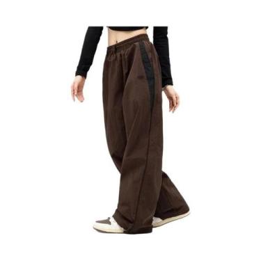 Imagem de Calças Cargo Oversized Femininas Estilo Harajuku, Perna Larga, Hip Hop