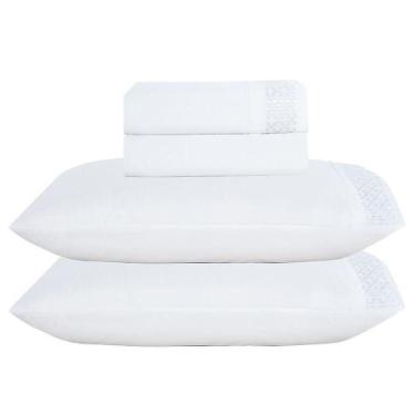 Imagem de Jogo De Lençol Quadri King 4 Peças Micropercal 300 Fios Bordado - Bran