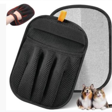 Imagem de Luva de remoção de pelos de animais de estimação estática de 5 dedos (atualizada) - reutilizável para cães e gatos, luvas de remoção de tapete de sofá, assento de carro