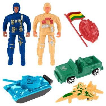 Imagem de Soldadinhos Boneco Plastico Militar Tanque de Guerra Blindado Soldado 