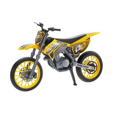 Imagem de Moto De Brinquedo Motocross Pro Tork Pneus De Borracha - Usual Brinque