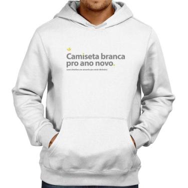 Imagem de Moletom Camiseta branca de ano novo - Foca na Moda, Branco, G