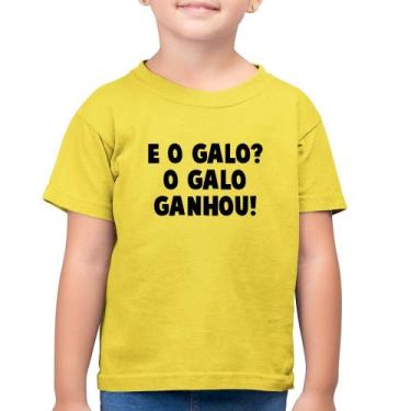Imagem de Camiseta Algodão Infantil E o galo O galo ganhou! - Foca na Moda, Amar