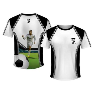 Imagem de Camiseta Infantil Meninos Cristiano Ronaldo Portugal Dry, Branco, 6