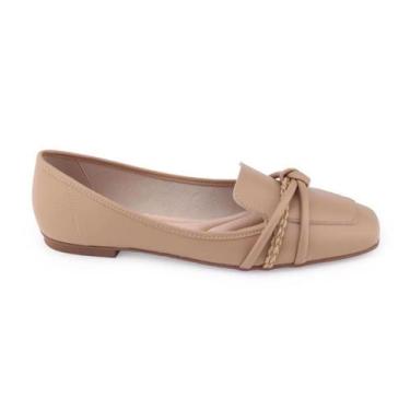 Imagem de Sapato Feminino Mocassim Moleca Bege, Tan, Multi tan, 37