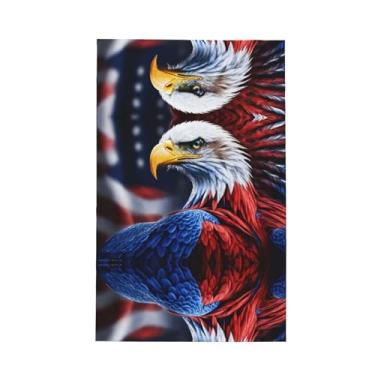 Imagem de XLLingL American Bald Eagle Print Waffle Toalhas de cozinha, panos de prato de microfibra, para decoração e limpeza de cozinha - 1 peça