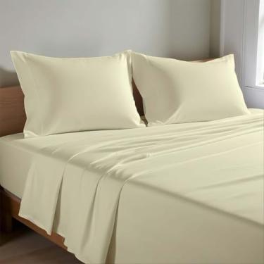 Imagem de KRISHNA Lençóis de berço 76,2 cm x 190,5 cm, 4 peças, macio, respirável, 100% microfibra escovada, cabe em colchões de bolso profundo de até 25,4 cm, estreito solteiro/beliche de acampamento/cama de