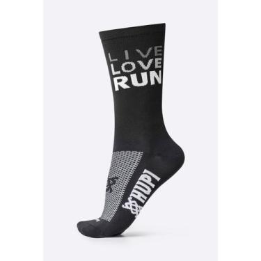 Imagem de Meia HUPI Live Love Run Preta, Preto