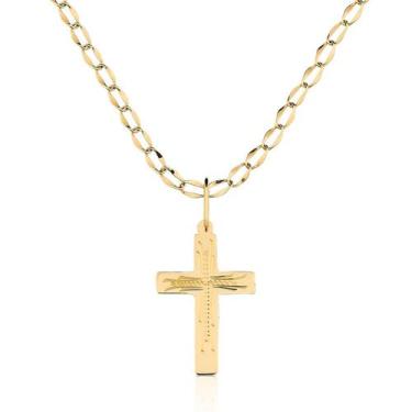 Imagem de Pingente Cruz  Chapa Ouro 18k P25 - MAEHLER Arte Em Joias, Dourado