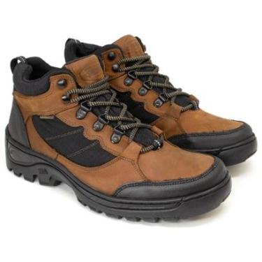 Imagem de Bota Coturno Masculina Anatomic Gel 360° Outdoor com Cadarço Couro Rústico Legítimo 7599-Masculino