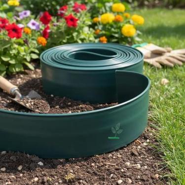 Imagem de Separador limitador divisor de grama jardim Altura 11cm 5 metros com b