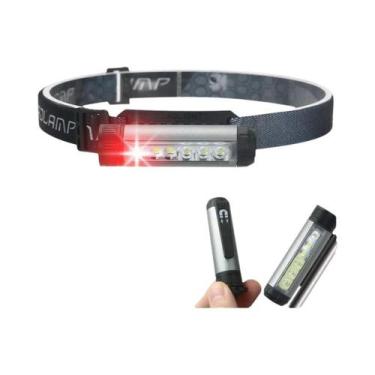 Imagem de Lanterna De Cabeça LED COB Recarregável Com 5 Modos, Bateria USB 18650