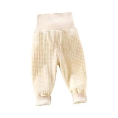 Imagem de Calças Térmicas De Cintura Alta Para Bebês Em Fleece, Roupas De Pijama