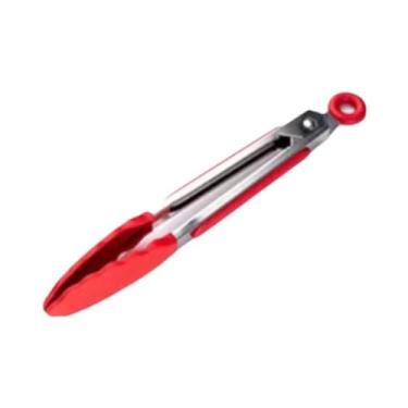 Imagem de Pinça De Silicone E Aço Inoxidável Com Isolamento Térmico Para Churras