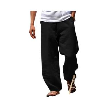 Imagem de Calças De Praia Masculinas De Verão Respiráveis, Soltas, Retas, Casuai