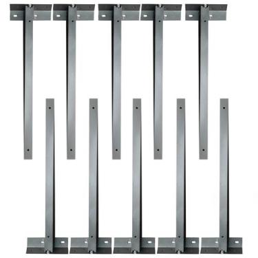 Imagem de Kit 10 suporte haste concertina 45cm base - DIVERSAS