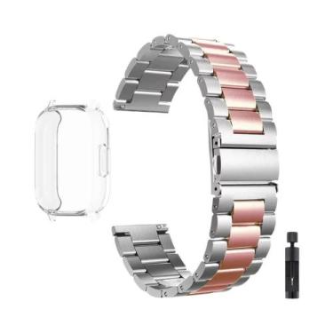 Imagem de Pulseira De Metal Luxuosa Para Redmi Watch 5 Active, Capa De TPU Macia