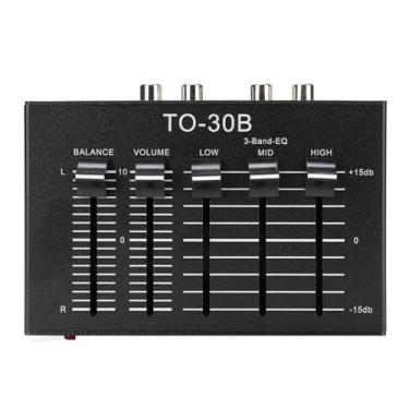 Imagem de Generic Phono Preamp EQ Equalizador de Som Digital de 2 Canais 3 Bandas 12dB Ajuste de Tom Alto Médio Baixo para Toca-discos, Experiência Auditiva Aprimorada para Entusiastas de Música, Material de