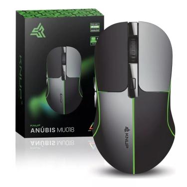 Imagem de Mouse Gamer Sem Fio Wireless Usb Bluetooth 1600 Dpi Led RGB Cor Preto/Cinza