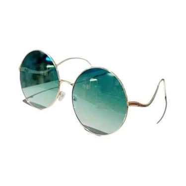Imagem de Óculos De Sol Femininos Oversized Com Gradiente Redondo, Design Vintag