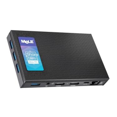 Imagem de MeLE Quieter3Q Mini PC sem ventoinha Celeron N5105 8GB 128GB, micro computador desktop, Dual HDMI USB3.2 WiFi 5 BT5.1, Ethernet desbloqueia biografias no escritório/industrial/astrofotografia com
