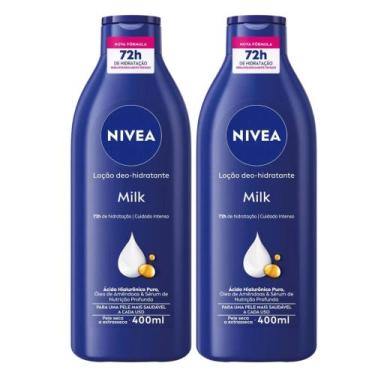 Imagem de Kit C2 Loção Corporal Hidratante Milk pele Seca 400ml -Nivea
