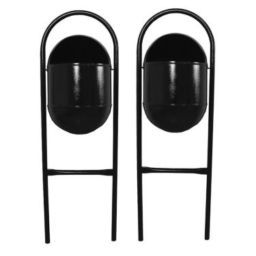 Imagem de Kit 2 Lixeira Portugal Fechadachapa Parque Calçada Rua 115cm