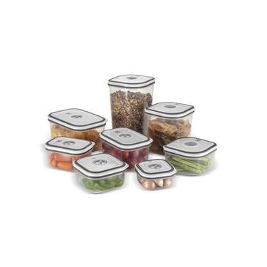 Imagem de Potes Herméticos Electrolux de Plástico Cinza Retangular com 8 Unidades NA