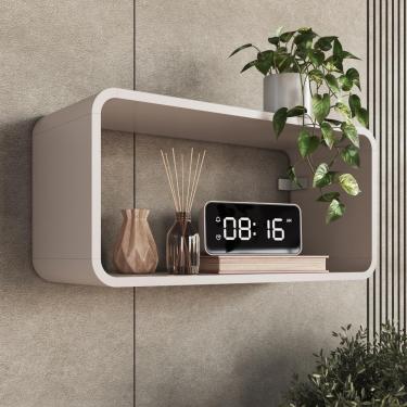 Imagem de Nicho Prateleira Decorativa Infantil 62,5x30cm Organizador Para Quarto E Decoração Bege Dunas