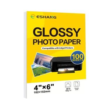 Imagem de Papel Fotográfico Brilhante 4x6 Polegadas 100 Folhas 180gsm Papel Foto