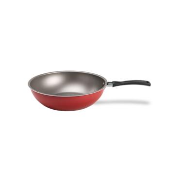 Imagem de Panela Wok Brinox Ruby Antiaderente Pro-Flon 3L 26cm Vermelho