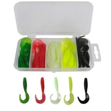 Imagem de Estojo C/ 25 Iscas de Silicone P/ Tilápias,Pacus,Dourado - cmik