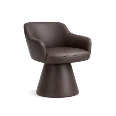 Imagem de Cadeira de Mesa de Jantar Jade Base Cone Corano Café - Nexta Casa