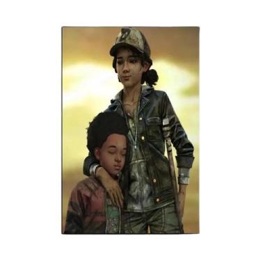 Imagem de Pôster De Arte Em Tela De Videogame De Anime, the Walking Dead Telltal