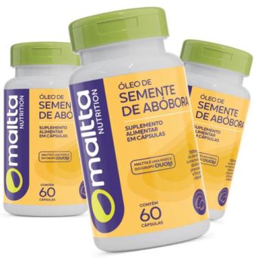 Imagem de Kit 3x Óleo de Semente de Abobora Suplemento Alimentar Natural Vitamin