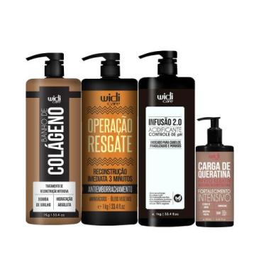 Imagem de Kit Widi Acidificante Queratina Colágeno Operação Resgate - Widi Care