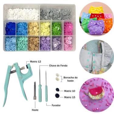 Imagem de Alicate Para Aplicar Botões Ritas Tic Tac + Box Organizador 280 Botões