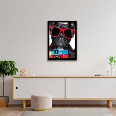 Imagem de Quadro Decorativo Bulldog Francês Férias 34x23cm