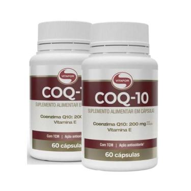 Imagem de Kit 2 Coenzima Q10 Vitafor 200mg 60 capsulas Sabor Neutro, Neutro