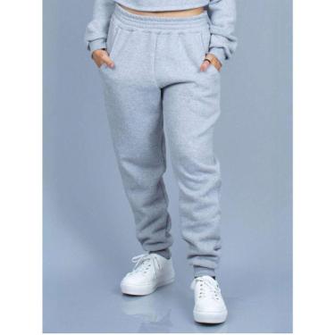 Imagem de Calça Moletom Lisa Flanelada Esportiva Estilo Jogger-Unissex