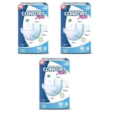 Imagem de Kit 3 Fraldas Geriátricas Confort Maxi M  Incontinência Urinária - Max