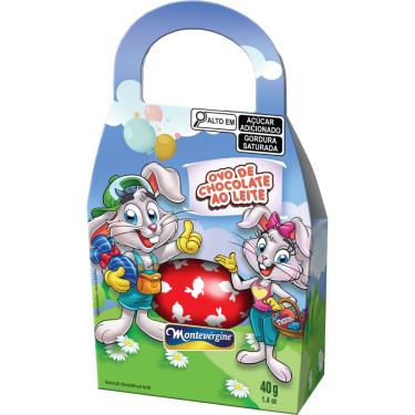 Imagem de Ovo de Páscoa Montevérgine Chocolate ao Leite 40g Cestinha Infantil