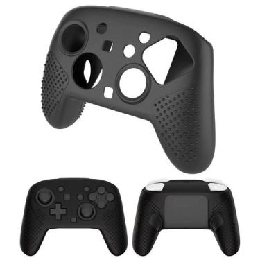 Imagem de Capa Protetora Silicone Para Controle Nintendo Switch 2 Pro Preta - Te