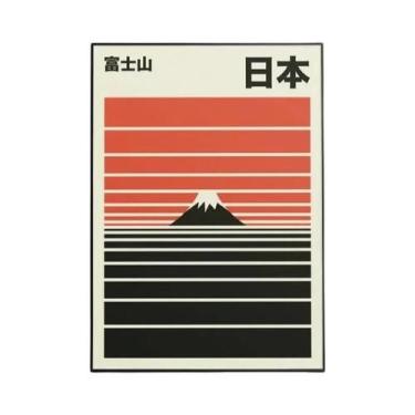 Imagem de Pôster De Arte Moderna De Tóquio Em Tela, Decoração De Parede Com Onda