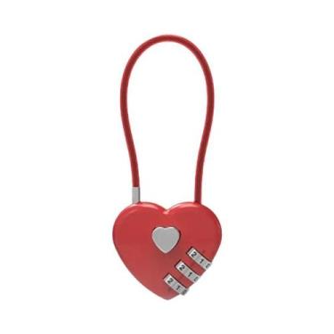 Imagem de Cadeado De Coração Com Combinação Em Liga De Zinco Para Casamento, Moc
