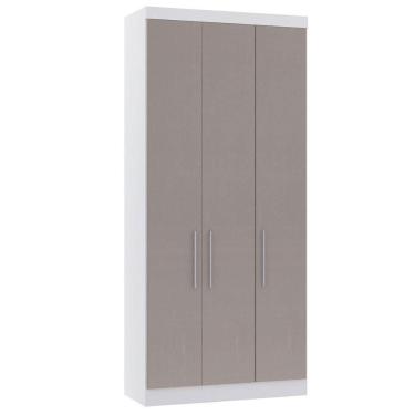 Imagem de Guarda Roupa Modulado 101,5cm 3 Portas Alpes Luciane Móveis Branco Pf-cinammon Pf