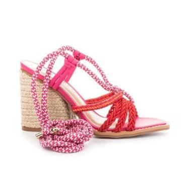 Imagem de Sandália Tanara de Salto Bloco Com Amarração-Feminino