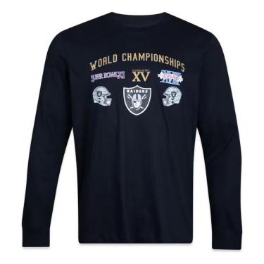 Imagem de CAMISETA MANGA LONGA NEW ERA RAIDERS CORE NFI24TSH004 PRETA-Masculino